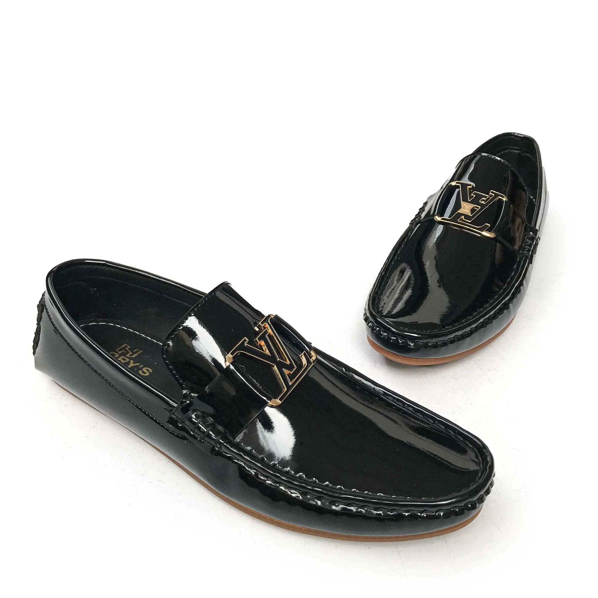 DL - L-V SHINY BLACK LOAFFERS