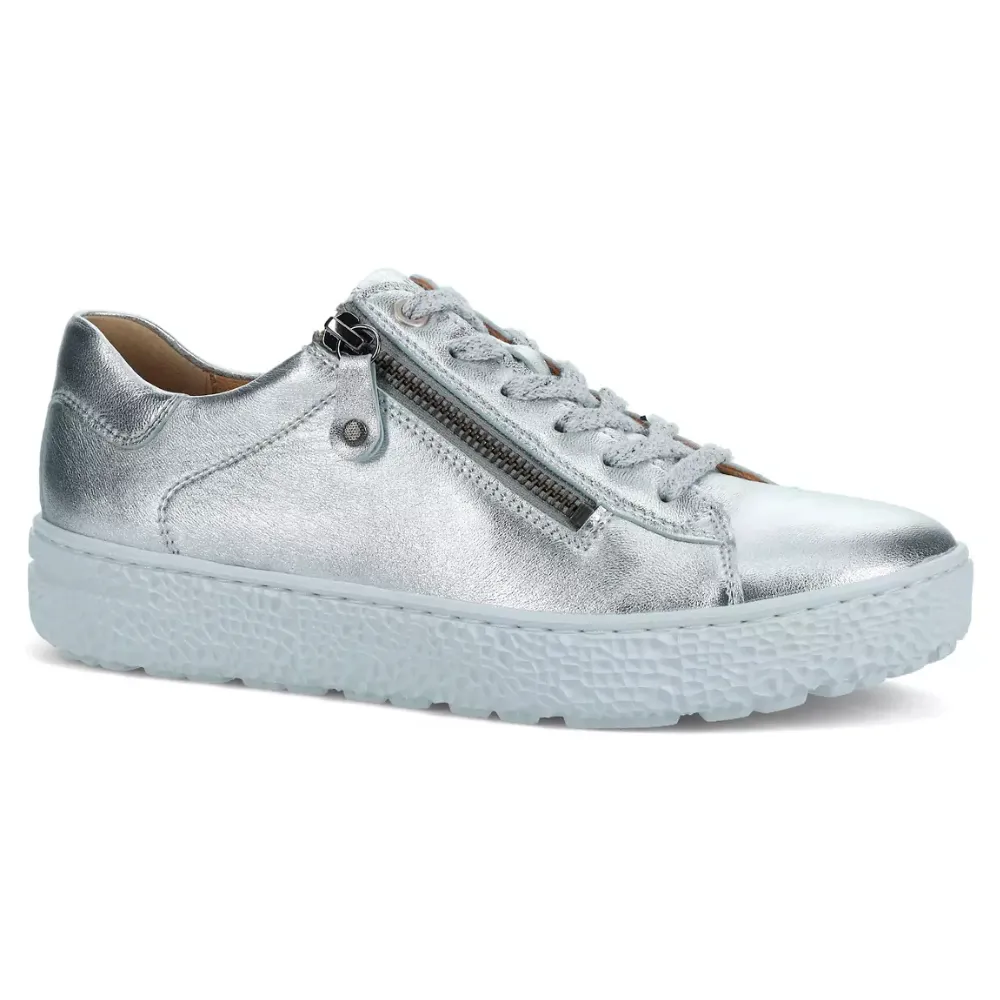Hartjes Phil Lace-Up Silver Leather Shoe (Women's)