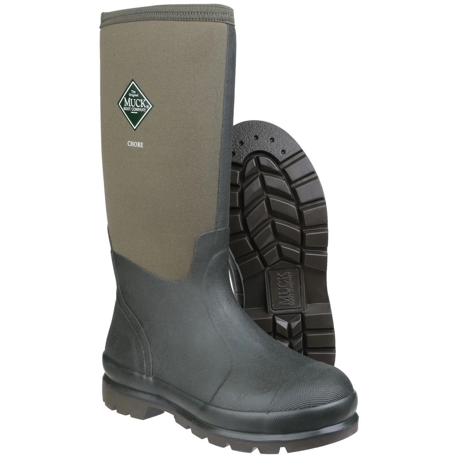Muck Boots Chore Classic Safety Wellington | Triple Rubber Toe Reinforcement - Moss Green