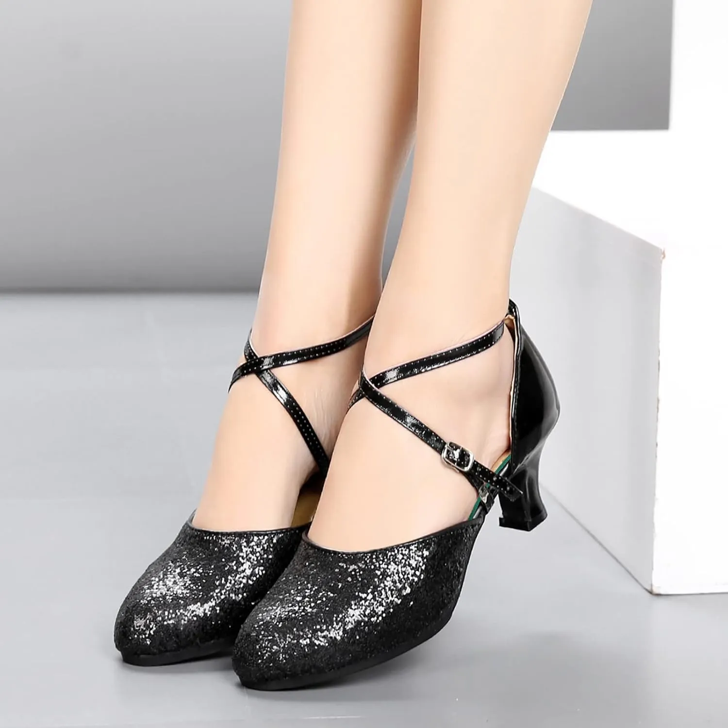 Sandals For Womens Latin Dance Shoes Sandals Heeled Ballroom Tango Party Sequin Dance Shoes Sandals for Women Islander