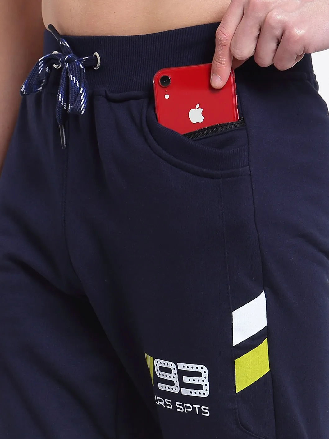 UZARUS Men's Cotton Three Fourth Capri Shorts With Two Zippered Pockets